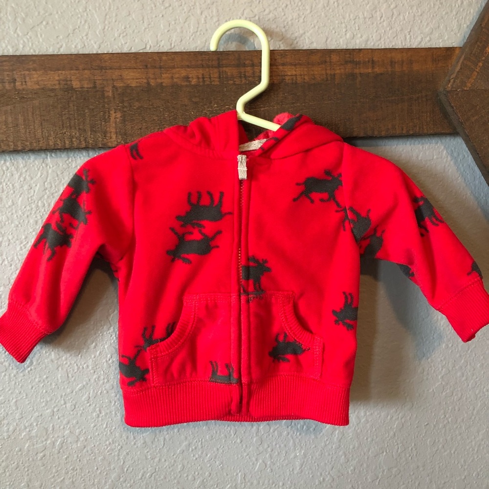 Carters zip-up fleece. 3 months.